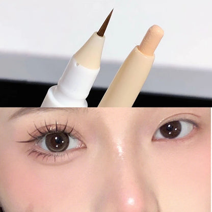Double head lying Silkworm Pen
